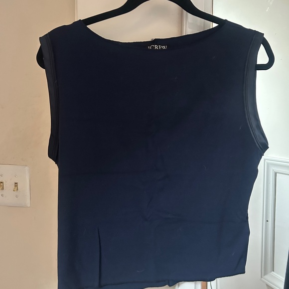 NWOT J. Crew Refined Rib Shell Tank Top, Navy, XL - Picture 2 of 5